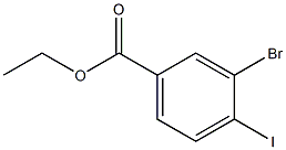 3-BroMo-4-iodo-benzoic acid ethyl ester Struktur