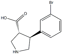 (+/-)-trans-4-(3-broMo-phenyl)-pyrrolidine-3-carboxylic acid Struktur