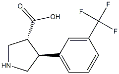 (+/-)-trans-4-(3-trifluoroMethyl-phenyl)-pyrrolidine-3-carboxylic acid Struktur