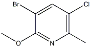 3-broMo-5-chloro-2-Methoxy-6-Methylpyridine Struktur