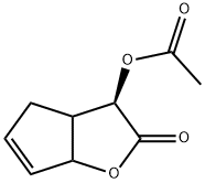 (3R)-2-oxo-3,3a,4,6a-tetrahydro-2H-cyclopenta[b]furan-3-yl acetate Struktur