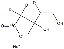 Mevalonic Acid-13C-d3 SodiuM Salt Struktur