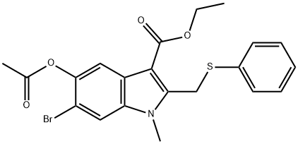 ethyl 5-acetoxy-6-broMo-1-Methyl-2-(phenylthioMethyl)-1H-indole-3-carboxylate Struktur