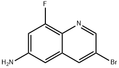 3-broMo-8-fluoroquinolin-6-aMine Struktur