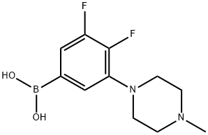 (3,4-difluoro-5-(4-Methylpiperazin-1-yl)phenyl)boronic acid Struktur