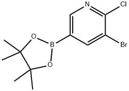 3-BROMO-2-CHLORO-5-(4,4,5,5-TETRAMETHYL-1,3,2-DIOXABOROLAN-2-YL)PYRIDINE Struktur