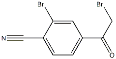 2-broMo-4-(2-broMoacetyl)benzonitrile Struktur