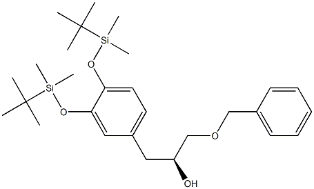 (S)-1-(Benzyloxy)-3-(3,4-bis((tert-butyldiMethylsilyl)oxy)phenyl)propan-2-ol Struktur