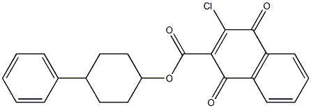 3-Chloro-1,4-dihydro-1,4-dioxo-2-naphthalenecarboxylic Acid 4-Phenylcyclohexyl Ester Struktur