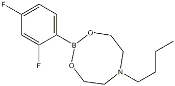 6-butyl-2-(2,4-difluorophenyl)-1,3,6,2-dioxazaborocane Struktur