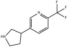 5-(pyrrolidin-3-yl)-2-(trifluoromethyl)pyridine Struktur