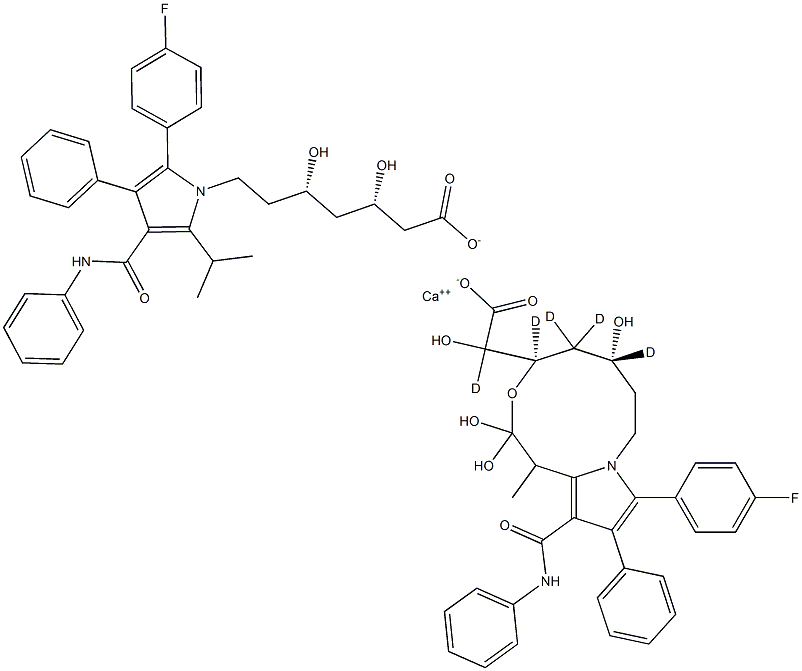 Ortho-Hydroxy atorvastatin-d5 lactone Struktur