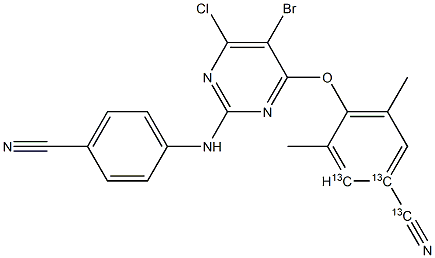 6-Desamino 6-Chloro Etravirine-13C3 Struktur