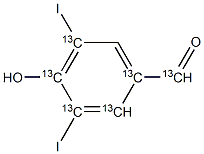 3,5-Diiodo-4-hydroxybenzaldehyde-13C6 Struktur