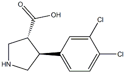 (+/-)-trans-4-(3,4-dichloro-phenyl)-pyrrolidine-3-carboxylic acid Struktur