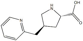 (2S,4S)-4-(pyridin-2-ylMethyl)pyrrolidine-2-carboxylic acid Struktur