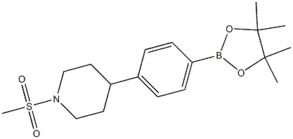 1-Methanesulfonyl-4-[4-(4,4,5,5-tetraMethyl-[1,3,2]dioxaborolan-2-yl)-phenyl]-piperidine Struktur