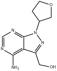 (4-aMino-1-(tetrahydrofuran-3-yl)-1H-pyrazolo[3,4-d]pyriMidin-3-yl)Methanol Struktur