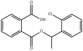 2-((1-(2-chlorophenyl)ethoxy)carbonyl)benzoic acid Struktur