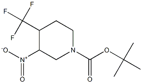 tert-butyl 3-nitro-4-(trifluoroMethyl)piperidine-1-carboxylate Struktur