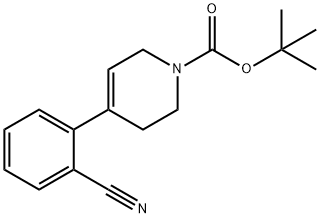 tert-butyl 4-(2-cyanophenyl)-5,6-dihydropyridine-1(2H)-carboxylate Struktur