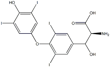 O-(4-Hydroxy-3,5-Diiodophenyl)-3,5-Diiodo-beta-Hydroxy-L-Tyrosine Struktur