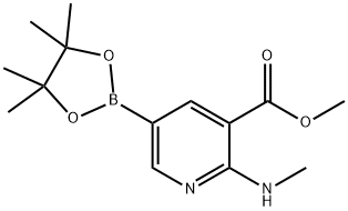 METHYL 2-(METHYLAMINO)-5-(4,4,5,5-TETRAMETHYL-1,3,2-DIOXABOROLAN-2-YL)NICOTINATE Struktur