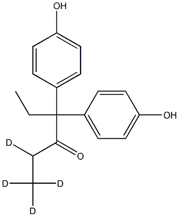 4,4-Bis(p-hydroxyphenyl)-3-hexanone-d4 Struktur