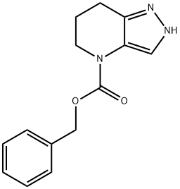 2,5,6,7-Tetrahydro-pyrazolo[4,3-b]pyridine-4-carboxylic acid benzyl ester Struktur