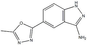 5-(5-methyl-1,3,4-oxadiazol-2-yl)-1H-indazol-3-amine Struktur