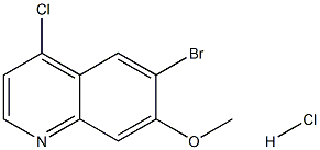 6-broMo-4-chloro-7-Methoxyquinoline hydrochloride Struktur