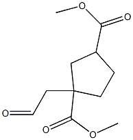 diMethyl 1-(forMylMethyl)cyclopentane-1,3-dicarboxylate Struktur