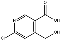 6-Chloro-4-hydroxyMethyl-nicotinic acid Struktur