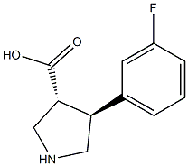 (+/-)-trans-4-(3-fluoro-phenyl)-pyrrolidine-3-carboxylic acid Struktur