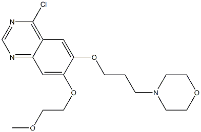 4-Chloro-7-(2-Methoxy-ethoxy)-6-(3-Morpholin-4-yl-propoxy)-quinazoline Struktur