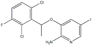 3-[1-(2,6-Dichloro-3-fluoro-phenyl)-ethoxy]-5-iodo-pyridin-2-ylaMine Struktur