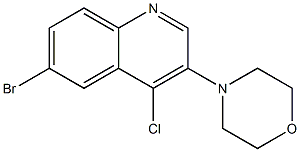 4-(6-broMo-4-chloroquinolin-3-yl)Morpholine Struktur