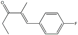 (E)-1-(4-fluorophenyl)-2-Methylpent-1-en-3-one Struktur