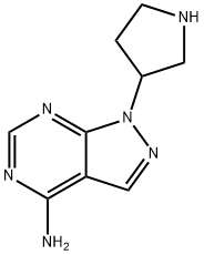 1-(pyrrolidin-3-yl)-1H-pyrazolo[3,4-d]pyriMidin-4-aMine Struktur