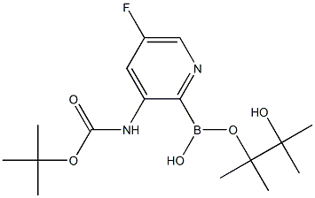 Boc-3-AMino-5-fluoropyridine-2-boronic acid pinacol ester Struktur