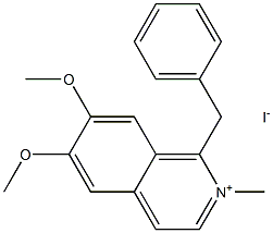 1-benzyl-6,7-diMethoxy-2-MethylisoquinoliniuM iodide Struktur