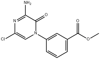 3-(3-AMino-5-chloro-2-oxo-2H-pyrazin-1-yl)-benzoic acid Methyl ester Struktur