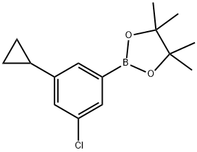 2-(3-chloro-5-cyclopropylphenyl)-4,4,5,5-tetraMethyl-1,3,2-dioxaborolane Struktur