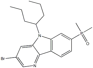 (3-broMo-5-(heptan-4-yl)-5H-pyrido[3,2-b]indol-7-yl)diMethylphosphine oxide Struktur