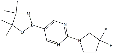 2-(3,3-Difluoropyrrolidin-1-yl)-5-(4,4,5,5-tetraMethyl-1,3,2-dioxaborolan-2-yl)pyriMidine Struktur