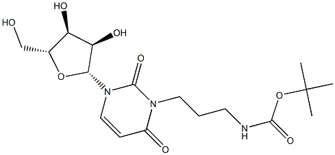 N3-[3-(tert-Butoxycarbonyl)aMino]propyluridine Struktur