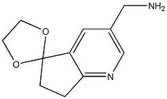 (6,7-dihydrospiro[cyclopenta[b]pyridine-5,2'-[1,3]dioxolan]-3-yl)MethanaMine Struktur