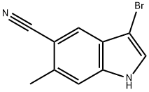 3-broMo-6-Methyl-1H-indole-5-carbonitrile Struktur