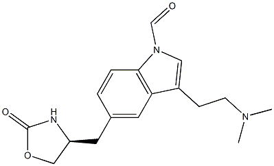 (S)-3-(2-(DiMethylaMino)ethyl)-5-((2-oxooxazolidin-4-yl)Methyl)-1H-indole-1-carbaldehyde Struktur