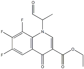 6,7,8-Trifluoro-4-oxo-1-(1-oxopropan-2-yl)-1,4-dihydroquinoline-3-carboxylic Acid Ethyl Ester Struktur